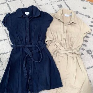 Set of 2 school uniform button down dresses sz 7/8